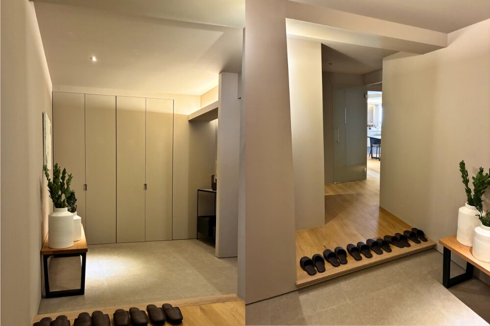 G1コンセプトルームの広い土間玄関